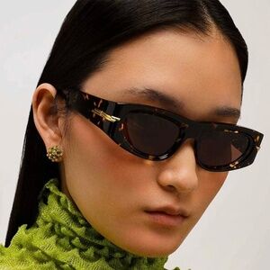 NEW BV1144S 002 BOTTEGA VENETA BROWN HAVANA CAT EYE WOMEN SUNGLASSES